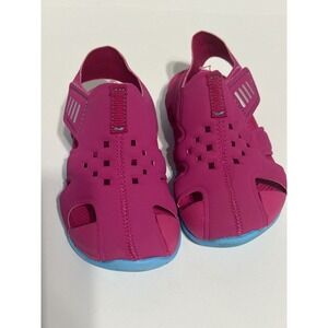 Wonder Nation Water Sandals Kids Pink Blue Adjustable Strap Size 7/8‎